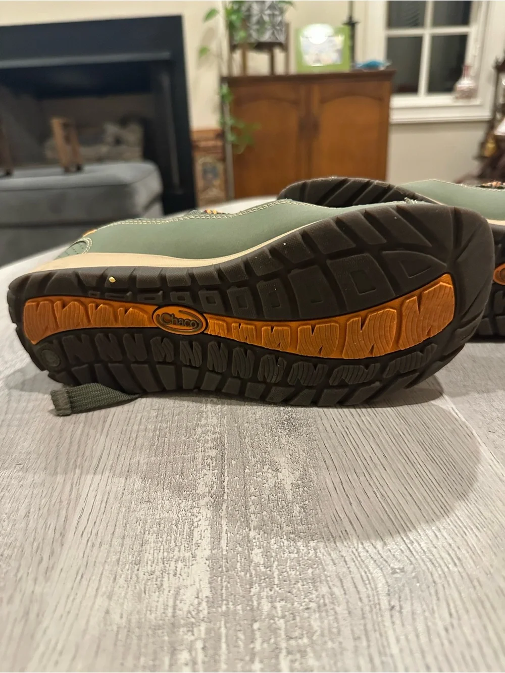 Chaco Outcross EVO Mary Jane Women 6 Green Orange Water Hiking Shoes Sandals